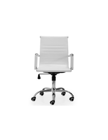 Sillón Giratorio Lucy SíMil Piel Blanco