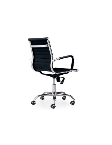 Sillón Giratorio Lucy SíMil Piel Negro