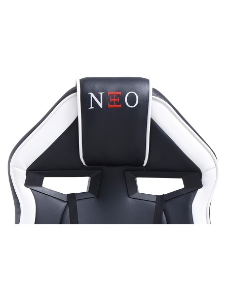 Sillón Giratorio Neo Advance Regulable En Altura SíMil Piel Negro / Blanco