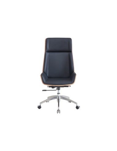 Sillon Giratorio Ulrich Simil Piel Negro