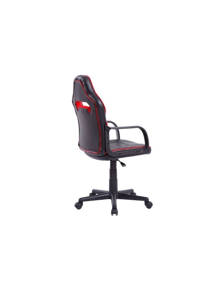 Sillón Giratorio Xtr Junior SíMil Piel Negro - Detalles En Rojo