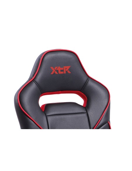 Sillón Giratorio Xtr Junior SíMil Piel Negro - Detalles En Rojo