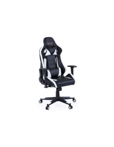 Sillón Giratorio Y Reclinable Gamer Neo Pro Negro / Blanco