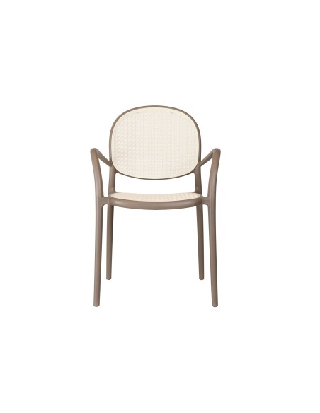 Sillon Masia Polipropileno Topo / Rattan