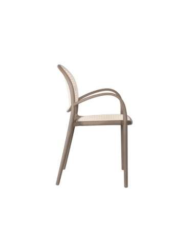 Sillon Masia Polipropileno Topo / Rattan