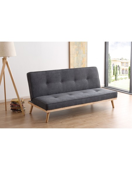 Sofá Cama Clic Clac Modelo Fox Tejido Gris