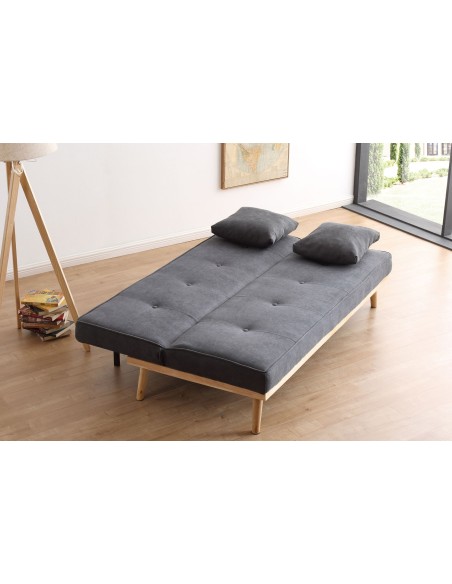 Sofá Cama Clic Clac Modelo Fox Tejido Gris