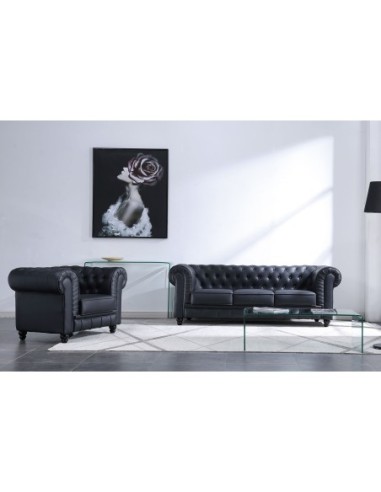 Sofá Chesterfield 1 Plaza SíMil Piel...