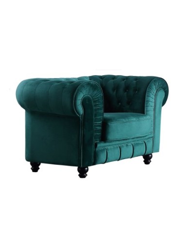 Sofá Chesterfield 1 Plaza Velvet Verde