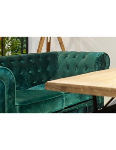 Sofá Chesterfield 2 Plazas Velvet Verde