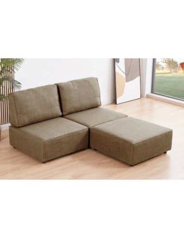 Sofa Modular Sin Brazos Mou 2 Plazas + Chaiselongue Tejido Beige 180 X 183 X 93 Cm