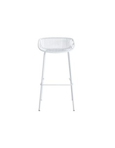 Taburete Alto Shell Blanco 2
