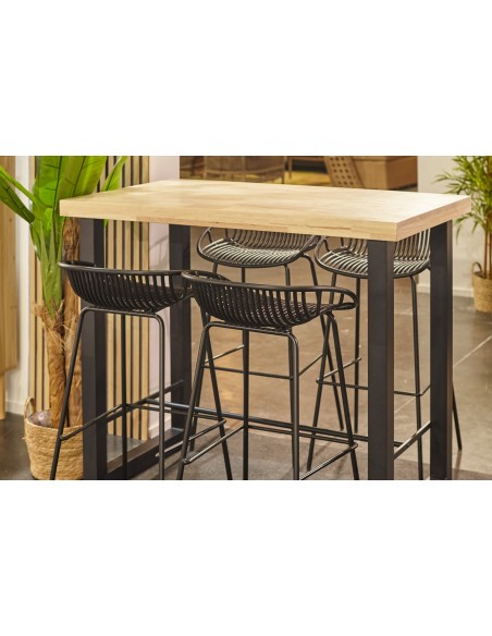 Taburete Alto Shell Negro