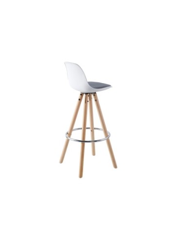 Taburete Alto Suede Blanco Asiento... Taburete Alto Suede Blanco Asiento...