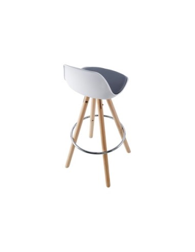 Taburete Alto Suede Blanco Asiento... Taburete Alto Suede Blanco Asiento...