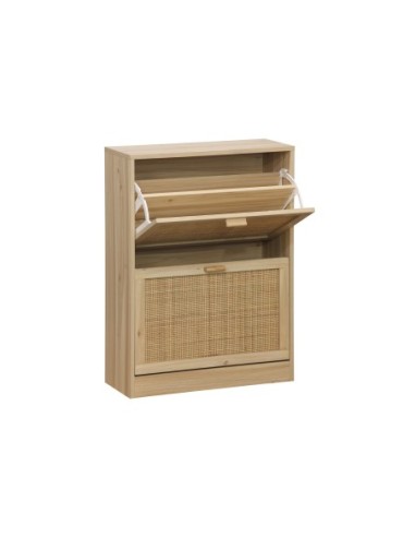 Zapatero Decor 60 X 24 Cm Pino / Rattan