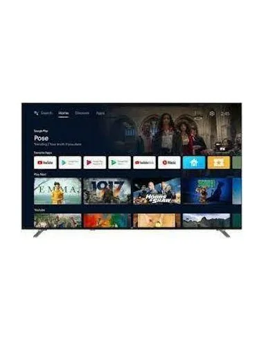 JVC TV/QLED 65" UHD 4K Android TV, Frameless, Mando Bluetooth control voz Google Assistant, Wifi, HDR10, Dolby Vision, Blueto