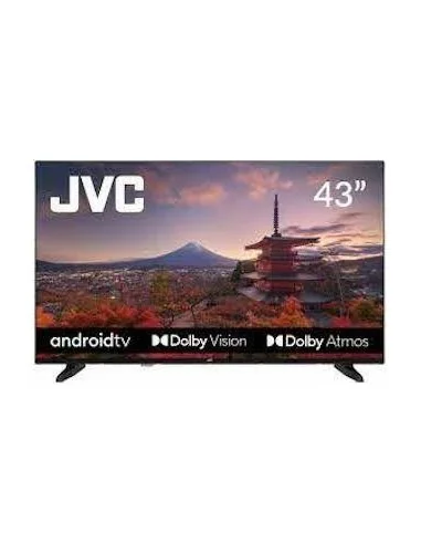 JVC TV/LED 43" UHD 4K, Android TV, Smart TV, Wifi, FRAMELESS, Bluetooth, Quad Core, HDR10, DOLBY VISION, DOLBY ATMOS, DVB T2/