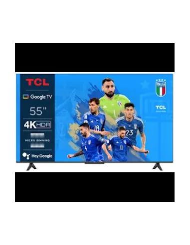 TCL TV/LED 55" 4K, Google TV, Wifi, Game Master 2.0, HDR10, HLG, Dolby Audio, Asistente de Google, Chromecast integrado, DVB-