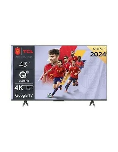 TCL TV/QLED 43" 4K, Smart TV, Wifi, Google TV, Google Assistant, Dolby Atmos, Dolby Vision, Game Master 3.0, HDR10+, HDR10, H