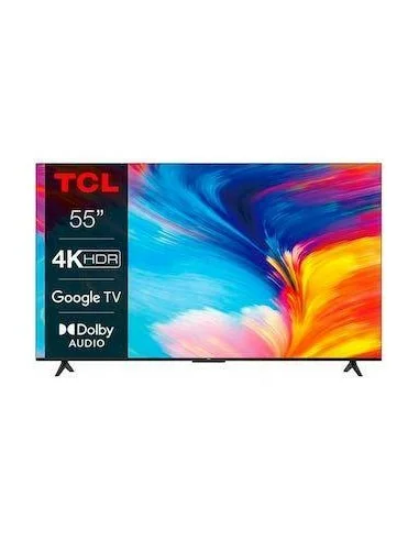 TCL TV/LED 55" UHD 4K, Smart TV, Google TV con Google Assistant incorporado, HDR10, Game Master, Dolby Audio, Hey Google,