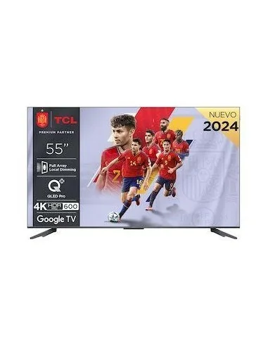 TCL TV/QLED 55" 4K, Smart TV, Wifi, Google TV, ONKYO Sound, Game Master, 144Hz/240Hz Game acelerator, Google Assistant, HDR10