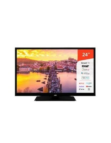 JVC TV/LED 24" HD Ready, Smart TV, Wifi, HDR10, HLG, Dolby Audio, Google Assist y Alexa, 2 HDMI 1 USB Grabador, Modo hotel, P