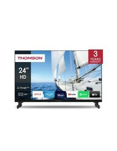 THOMSON TV/LED 24" HD, 12V, Gooble TV, Wifi, Bluetooth, Google Assistant, Chromecast TV, DVB-T/T2/C/S/S2, 3HDMI 2 USB 2.0