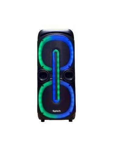 SYTECH Altavoz trolley acustico inalambrico, 80W (240W PMO), Karaoke, FM, TWS, Bluetooth, Microfono inalmbrico