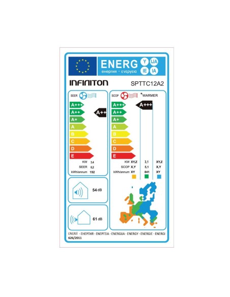 Aire Acondicionado Split Modelo INFINITON GC SPTTC12A2