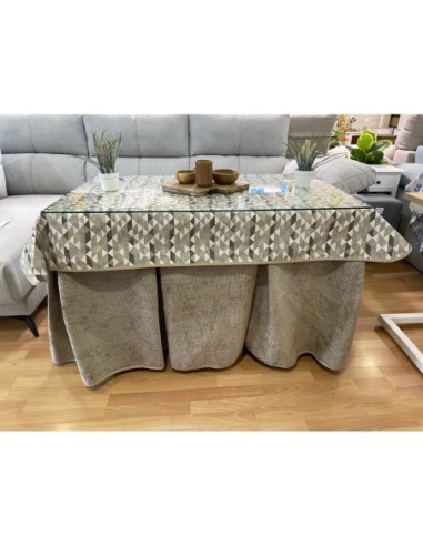 Ropa de Mesa Camilla Tejido Rústico...