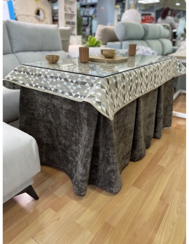 Ropa de Mesa Camilla Tejido Rústico...