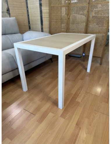 Mesa Camilla Rectangular Forja Blanca