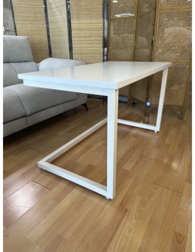 Mesa Camilla Rectangular de Forja Relax - Color Blanco