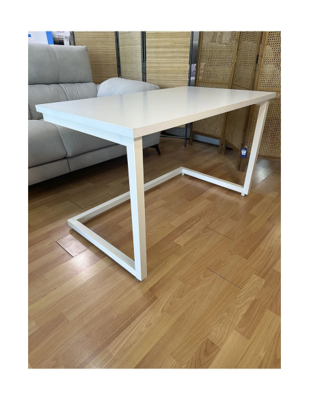 Mesa Camilla Rectangular de Forja Relax - Color Blanco