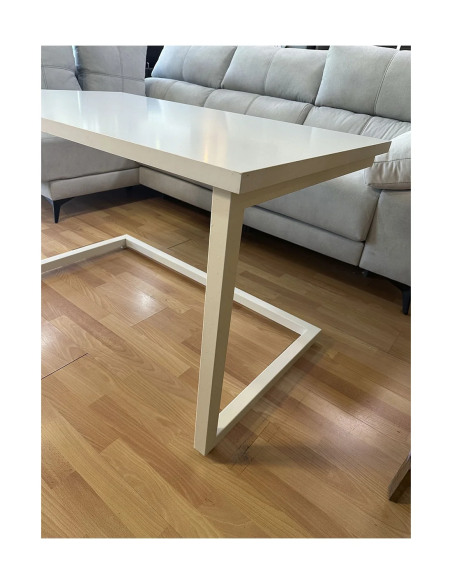 Mesa Camilla Rectangular de Forja Relax - Color Blanco