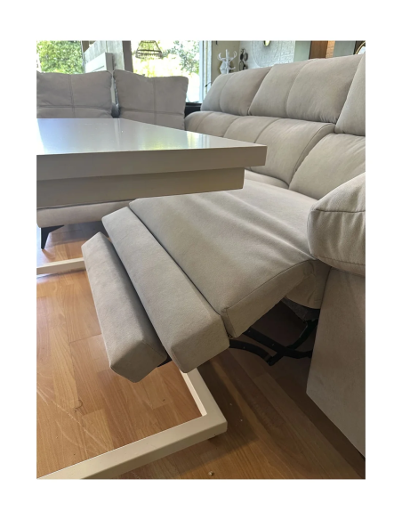 Mesa Camilla Rectangular de Forja Relax - Color Blanco