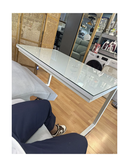 Mesa Camilla Rectangular de Forja Relax - Color Blanco