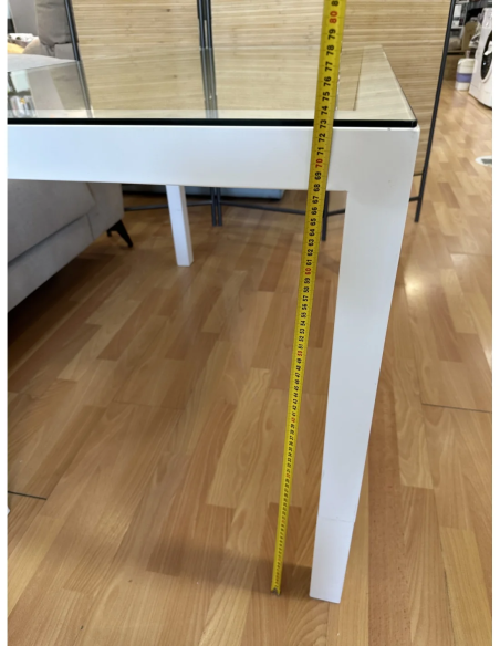 Mesa Camilla Rectangular Forja Elevable Blanca