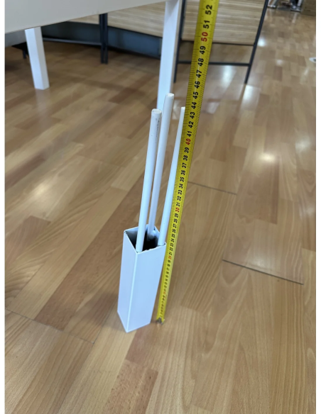 Mesa Camilla Rectangular Forja Elevable Blanca