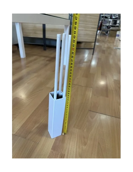 Mesa Camilla Rectangular Forja Elevable Blanca