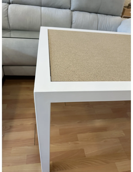 Mesa Camilla Rectangular Forja Elevable Blanca