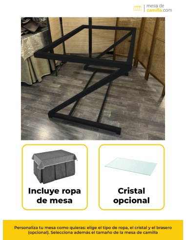 Conjunto Mesa Camilla Forja en forma...