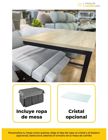 Conjunto Mesa Camilla Rectangular de...