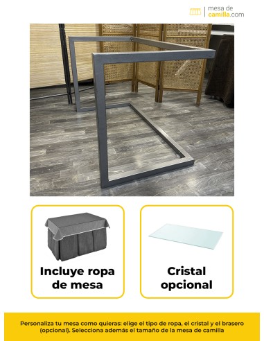 Conjunto Mesa Camilla Rectangular de...