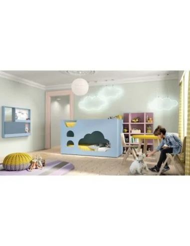 Dormitorio juvenil con litera nube