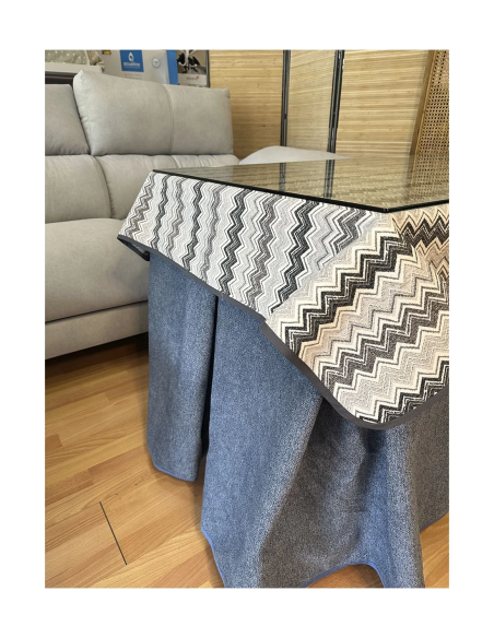 Conjunto Mesa Camilla Forja en forma de Z - Color Blanco