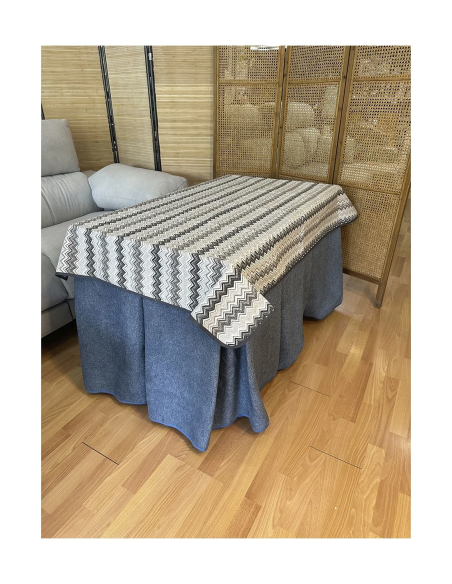 Conjunto Mesa Camilla Forja en forma de X - Color Negro