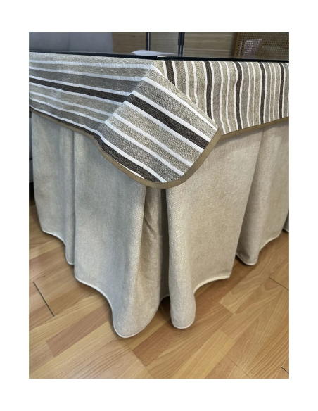Conjunto Mesa Camilla Rectangular de Forja Relax - Color Gris