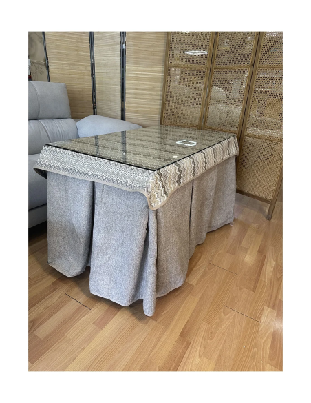 Conjunto Mesa Camilla Forja en forma de Z - Color Blanco